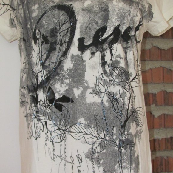 Diesel Tunic T Tee Shirt Size M Medium Signature - Picture 2 of 7